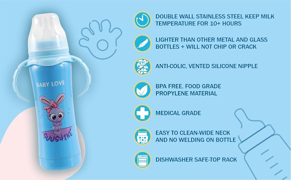 Stainless Steel Baby Feeding Bottle